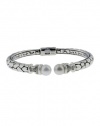 Effy Jewlery Balissima Sterling Silver Diamond and Pearl Bangle