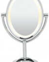 Conair BE151T Double-Sided Illuminated Oval Mirror, Chrome