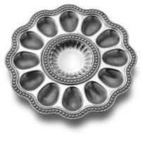 Wilton Armetale Flutes and Pearls Deviled Egg Serving Tray, Round, 11-1/4-Inch Wilton Armetale Flutes and Pearls Deviled Egg Serving Tray, Round, 11-1/4-Inch