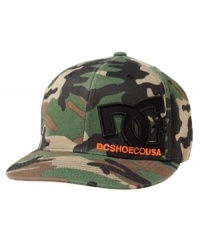 Blown cover. No reason to try and blend in with this stylish camouflage hat from DC Shoes. Blown cover. No reason to try and blend in with this stylish camouflage hat from DC Shoes.