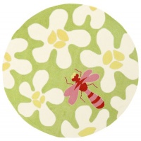 Area Rug 4x4 Round Kids Light Green-White Color - Surya Playground Rug from RugPal Area Rug 4x4 Round Kids Light Green-White Color - Surya Playground Rug from RugPal