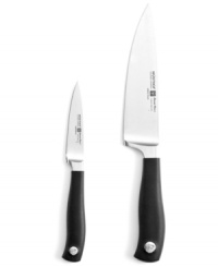 Kick your kitchen into gear. These two essential slicers make a world of difference in your space. The precision-forged set includes the basic essentials and combines the highest quality stainless steel with the greatest comfort to put the best slice on your plate. Kick your kitchen into gear. These two essential slicers make a world of difference in your space. The precision-forged set includes the basic essentials and combines the highest quality stainless steel with the greatest comfort to put the best slice on your plate.