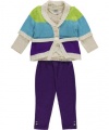Real Love Cassandra 3-Piece Outfit - lime/aqua, 12 months