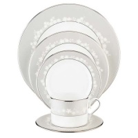 Lenox Bellina Bone China Platinum Banded 5-Piece Place Setting, Service for 1 Lenox Bellina Bone China Platinum Banded 5-Piece Place Setting, Service for 1