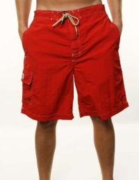 Polo Ralph Lauren Men's Red Boardshorts Net Inside w/Blue Small Pony-Medium Polo Ralph Lauren Men's Red Boardshorts Net Inside w/Blue Small Pony-Medium