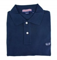 Vineyard Vines Mens Navy Blue Classic Pique Polo