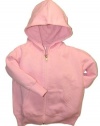 Infant Fleece Hooded Zip Front Sweatshirt with Pocket by Rabbit Skins - Pink - 12 Mths