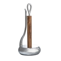 Nambe Loop Towel Holder, Wood with Metal Alloy Nambe Loop Towel Holder, Wood with Metal Alloy