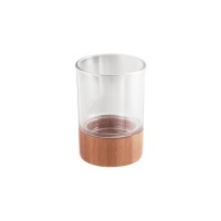 InterDesign Formbu Tumbler, Natural Bamboo/Clear InterDesign Formbu Tumbler, Natural Bamboo/Clear