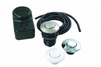 InSinkErator STS-SO Single Outlet Sink Top Switch with Chrome, Satin Nickel and White Buttons