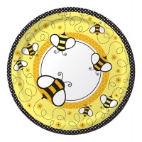 Bee Party Supplies: 9 Lunch/Dinner Plates (8ct) Bee Party Supplies: 9 Lunch/Dinner Plates (8ct)