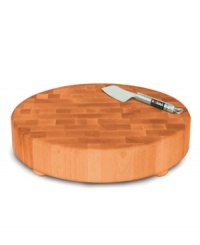 A necessary accessory for every kitchen. This end-grain maple wood cutting board is resilient enough to protect cutlery blades yet sturdy enough to absorb the blow from a cleaver. Measures 15-3/8 x 3. A necessary accessory for every kitchen. This end-grain maple wood cutting board is resilient enough to protect cutlery blades yet sturdy enough to absorb the blow from a cleaver. Measures 15-3/8 x 3.