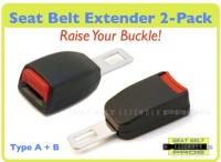 2-Pack Mini Seat Belt Extender (Type A + Type B) - Adds 3 inches, fits 97% of cars! 2-Pack Mini Seat Belt Extender (Type A + Type B) - Adds 3 inches, fits 97% of cars!