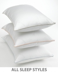 Make your daily escape in the soothing comfort and plushness of this Vail Down pillow from Charter Club. Features lofty duck down hypoallergenic fill to gently cushion your head and a soft 350-thread count cotton cover. Ideal for all sleep types. Make your daily escape in the soothing comfort and plushness of this Vail Down pillow from Charter Club. Features lofty duck down hypoallergenic fill to gently cushion your head and a soft 350-thread count cotton cover. Ideal for all sleep types.