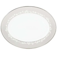 Lenox Bellina Bone China Platinum Banded 13 Oval Platter