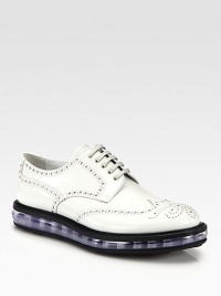 A meeting of tradition and modernity, in handcrafted spazzolato leather featuring a transparent sole.Leather upperLeather liningRubber soleMade in Italy A meeting of tradition and modernity, in handcrafted spazzolato leather featuring a transparent sole.Leather upperLeather liningRubber soleMade in Italy