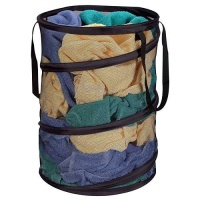 Household Essentials Pop-Up Mesh Hamper, Black Household Essentials Pop-Up Mesh Hamper, Black