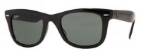 Ray Ban RB4105 Folding Wayfarer Sunglasses - 601 Glossy Black (G-15XLT Lens) - 50mm Ray Ban RB4105 Folding Wayfarer Sunglasses - 601 Glossy Black (G-15XLT Lens) - 50mm