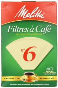 No. 6 Cone Coffee Filter in Natural Brown (Set of 40) No. 6 Cone Coffee Filter in Natural Brown (Set of 40)