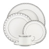 Lenox 822939 Iced Pirouette 5-Piece Place Setting, White