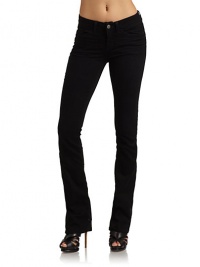 THE LOOKFeatures slimming Happy Technology for pain-free shapingBlack denim with oven-baked wrinklesWaistband with belt loopsZip-fly with button closureFive-pocket styleTHE FITRise, about 8Inseam, about 28THE MATERIAL80% cotton/18% polyester/2% spandexCARE & ORIGINMachine washMade in USAModel shown is 5'10½ (179cm) wearing US size 4. FIT RECOMMENDATION: Order one size down as this style runs large. THE LOOKFeatures slimming Happy Technology for pain-free shapingBlack denim with oven-baked wrinklesWaistband with belt loopsZip-fly with button closureFive-pocket styleTHE FITRise, about 8Inseam, about 28THE MATERIAL80% cotton/18% polyester/2% spandexCARE & ORIGINMachine washMade in USAModel shown is 5'10½ (179cm) wearing US size 4. FIT RECOMMENDATION: Order one size down as this style runs large.