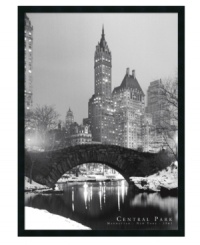 Bridge the gap between you and the Big Apple. Captured in classic black and white, this large Central Park art print gives your decor an urban edge. Its minimalist and eco-friendly black frame complements any setting. Bridge the gap between you and the Big Apple. Captured in classic black and white, this large Central Park art print gives your decor an urban edge. Its minimalist and eco-friendly black frame complements any setting.