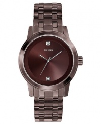 Guess Watch, Men's Diamond Accent Brown Ion-plated Stainless Steel Bracelet U0103G1 Guess Watch, Men's Diamond Accent Brown Ion-plated Stainless Steel Bracelet U0103G1