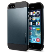 SPIGEN SGP SGP10088 Slim Armor Case for iPhone 5/5S - 1 Pack - Retail Packaging - Metal Slate SPIGEN SGP SGP10088 Slim Armor Case for iPhone 5/5S - 1 Pack - Retail Packaging - Metal Slate