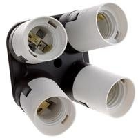 Flashpoint 4 Socket Adapter - Converts 1 Socket into 4 - Use for Standard Socket Flourescent Bulbs Flashpoint 4 Socket Adapter - Converts 1 Socket into 4 - Use for Standard Socket Flourescent Bulbs