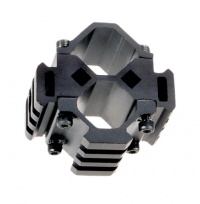 UTG Universal Shotgun/Paintball Tri-Rail Barrel Mount (Each Rail with 3 Slots) UTG Universal Shotgun/Paintball Tri-Rail Barrel Mount (Each Rail with 3 Slots)