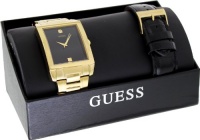 GUESS Men's Gold-Tone Watch Set With Diamond Accent GUESS Men's Gold-Tone Watch Set With Diamond Accent