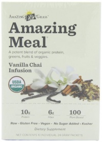 Amazing Grass Amazing Meal Vanilla Chai Infusion, 24 Gram pouch, 10 Count Amazing Grass Amazing Meal Vanilla Chai Infusion, 24 Gram pouch, 10 Count
