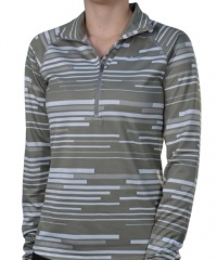 Nike Women's Dri-Fit Element Jacquard Print Half Zip Running Shirt-Gray-Medium Nike Women's Dri-Fit Element Jacquard Print Half Zip Running Shirt-Gray-Medium