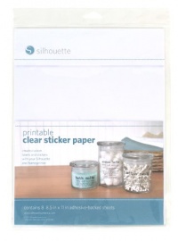 Silhouette Printable Clear Sticker Paper Silhouette Printable Clear Sticker Paper