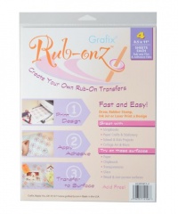 Grafix Clear Rub-Onz Inkjet Laser Film, 8-1/2-Inch by 11-Inch, 4-Pack Grafix Clear Rub-Onz Inkjet Laser Film, 8-1/2-Inch by 11-Inch, 4-Pack
