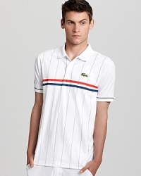 Part of Andy Roddick's premier line of athletic tennis wear, this fast-drying polo matches your active lifestyle and is embellished with signature Roddick and Lacoste details at the left chest and lower right hem. Part of Andy Roddick's premier line of athletic tennis wear, this fast-drying polo matches your active lifestyle and is embellished with signature Roddick and Lacoste details at the left chest and lower right hem.