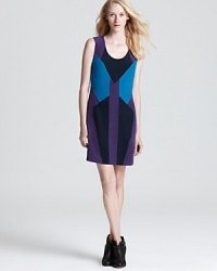 Deliver stellar style from day to night in this Cut25 color block dress, sharp with moto boots for tough-girl edge and a simple golden necklace for the perfect touch of luxe. Deliver stellar style from day to night in this Cut25 color block dress, sharp with moto boots for tough-girl edge and a simple golden necklace for the perfect touch of luxe.