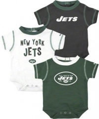 New York Jets NFL Infant 3 Pack Creeper Set New York Jets NFL Infant 3 Pack Creeper Set