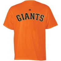 MLB Majestic San Francisco Giants Orange Official Wordmark T-shirt MLB Majestic San Francisco Giants Orange Official Wordmark T-shirt