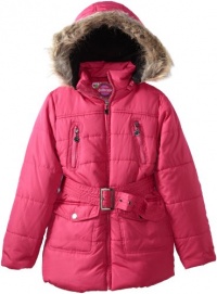 Dollhouse Girls 7-16 Long Belted Bubble Jacket, Raspberry, 10/12 Dollhouse Girls 7-16 Long Belted Bubble Jacket, Raspberry, 10/12