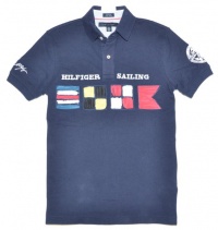 Tommy Hilfiger Men Custom Fit Design Logo Polo T-shirt Tommy Hilfiger Men Custom Fit Design Logo Polo T-shirt