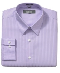 Tonal, textured stripes provide plenty of modern polish, making this slim-fitting dress shirt from Kenneth Cole Reaction a smart addition to any guy's tailored rotation. Tonal, textured stripes provide plenty of modern polish, making this slim-fitting dress shirt from Kenneth Cole Reaction a smart addition to any guy's tailored rotation.
