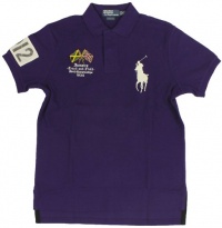 Polo Ralph Lauren Men Custom Fit Big Pony Track & Field Polo T-Shirt - JAMAICA Polo Ralph Lauren Men Custom Fit Big Pony Track & Field Polo T-Shirt - JAMAICA