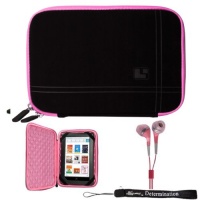 Pink Black Limited Edition Stylish Sleeve Premium Cover Case with Aerotechnology Protection and with front pocket for accessories For Barnes & Noble NOOK COLOR eBook Reader Tablet + Includes a eBigValue Determination Hand Strap + Includes a Crystal Clear Pink Black Limited Edition Stylish Sleeve Premium Cover Case with Aerotechnology Protection and with front pocket for accessories For Barnes & Noble NOOK COLOR eBook Reader Tablet + Includes a eBigValue Determination Hand Strap + Includes a Crystal Clear