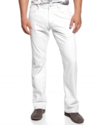 These slim fit jeans from INC International Concepts upgrade your denim look with their modern appeal. These slim fit jeans from INC International Concepts upgrade your denim look with their modern appeal.