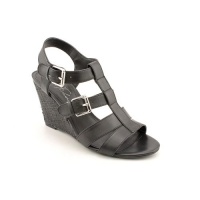 Marc Fisher Oright 2 Open Toe Wedge Sandals Shoes Black Womens Marc Fisher Oright 2 Open Toe Wedge Sandals Shoes Black Womens
