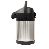 Primula Double-Wall Beverage Carafe with Pump Dispenser, Stainless Steel/Black Primula Double-Wall Beverage Carafe with Pump Dispenser, Stainless Steel/Black