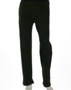 Polo by Ralph Lauren Solid Green, Black and Orange Pajama Pants