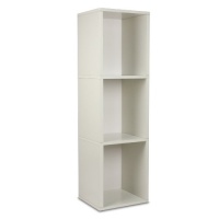 Way Basics zBoard Eco Storage Cube Plus 3-Shelf Storage Unit, White Way Basics zBoard Eco Storage Cube Plus 3-Shelf Storage Unit, White