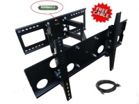 Mount-It! Plasma LCD Flat Screen TV Articulating Full Motion Dual Arm Wall Mount Bracket For 32-65 Displays Up To 165LBS Black With 6FT HDMI Cable-Up To 24 Studs Mount-It! Plasma LCD Flat Screen TV Articulating Full Motion Dual Arm Wall Mount Bracket For 32-65 Displays Up To 165LBS Black With 6FT HDMI Cable-Up To 24 Studs